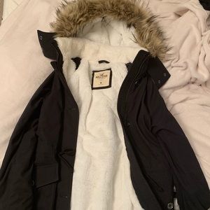 Hollister lined parka jacket winter coat